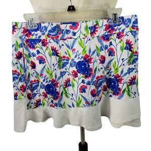 PGA Tour Blue White Green Red Activewear Skorts Shorts Tennis Golf Biking Med